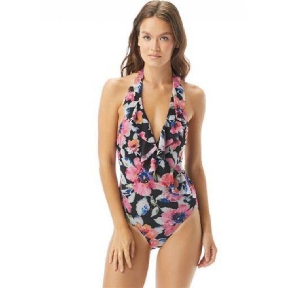 NWT CARMEN MARC VALVO 1PC SWIMSUIT RIVIERA BLOOMS Size 14